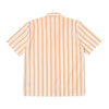 UNIVERSAL WORKS ROAD SHIRT FANS STRIPE COTTON - WHITE / ORANGE