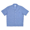 UNIVERSAL WORKS ROAD SHIRT SLUB LINEN MIX - BLUE