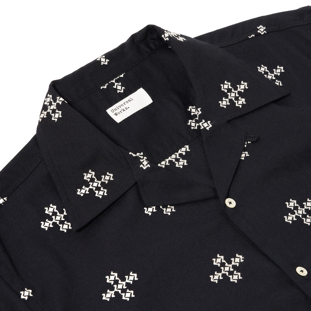 CAMP SHIRT - DIAMOND BLACK