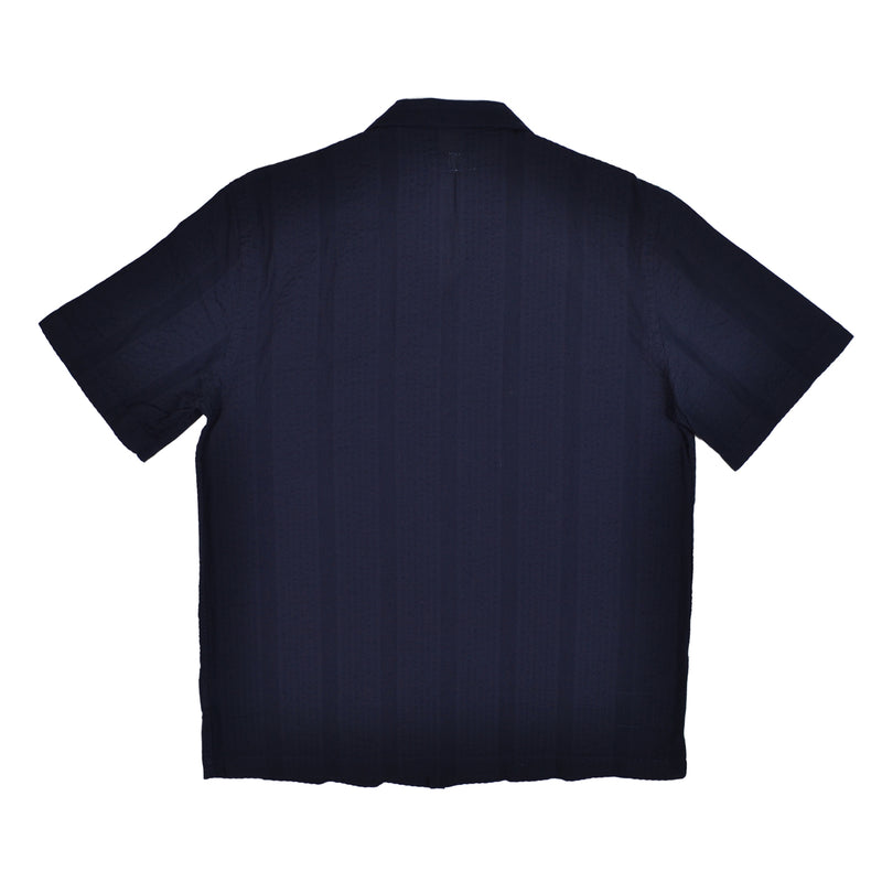 UNIVERSAL WORKS SAL ROAD SHIRT MAUI COTTON - NAVY