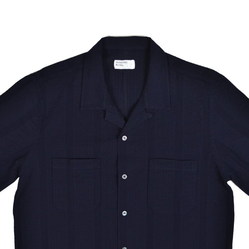 UNIVERSAL WORKS SAL ROAD SHIRT MAUI COTTON - NAVY