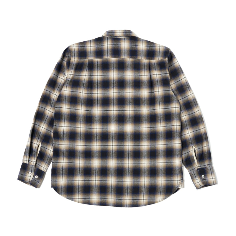 UNIVERSAL WORKS SQUARE POCKET SHIRT - WYOMING NAVY CHECK