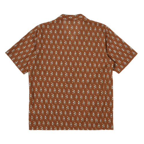 UNIVERSAL WORKS S/S ROAD SHIRT - BROWN PAISLEY