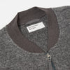 UNIVERSAL WORKS ZIP BOMBER WOOL FLEECE - GREY MARL