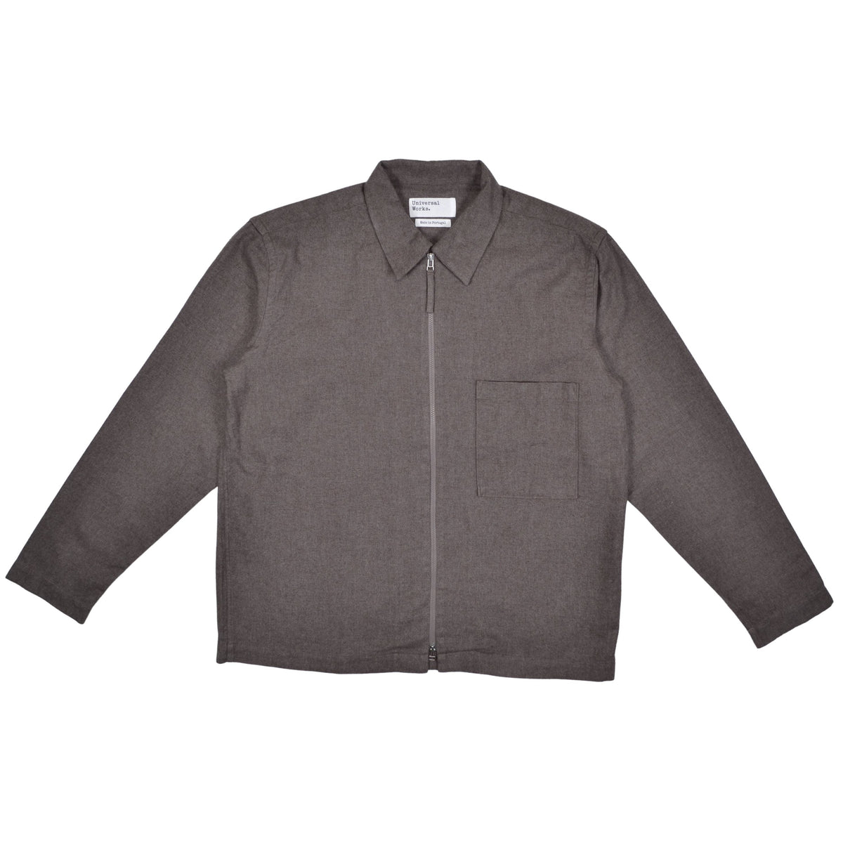 ZIP SHIRT - BROWN