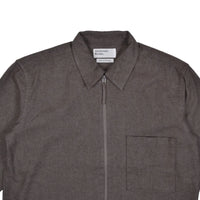 ZIP SHIRT - BROWN