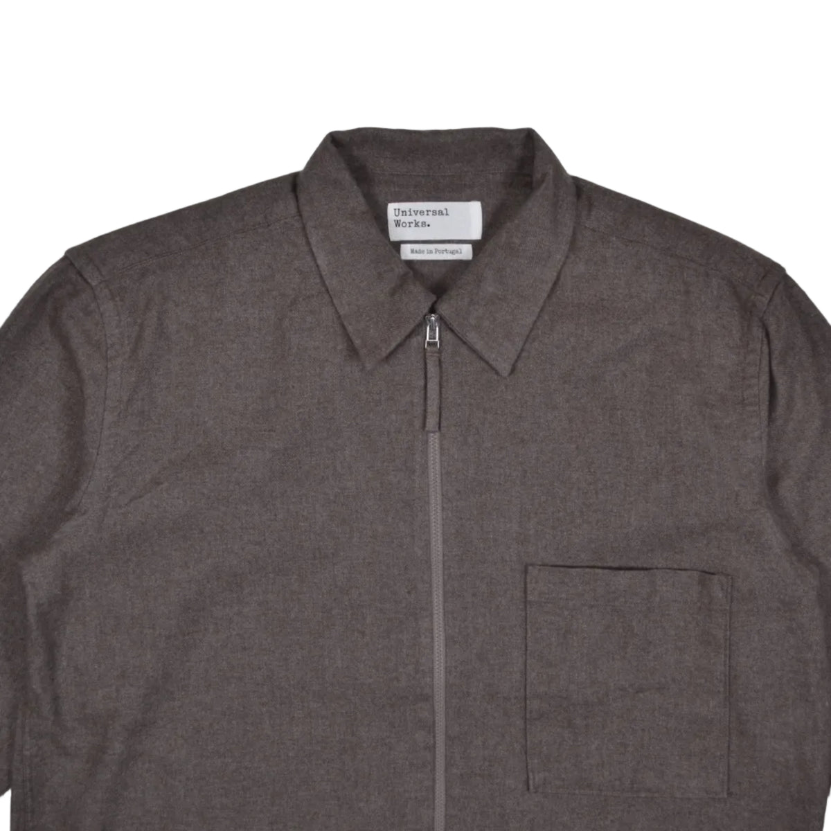 ZIP SHIRT - BROWN