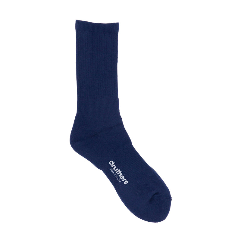 DRUTHERS EVERYDAY ORGANIC COTTON CREW SOCK - NAVY