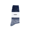 ORGANIC COTTON GRADIENT CREW SOCK - NAVY / WHITE