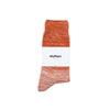 DRUTHERS NYC ORGANIC COTTON GRADIENT CREW SOCK - ORANGE & WHITE