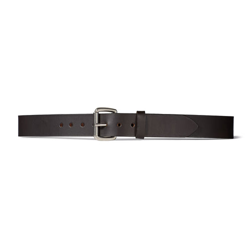 FILSON 1-1/2" BRIDLE LEATHER BELT, BROWN / STAINLESS STEEL