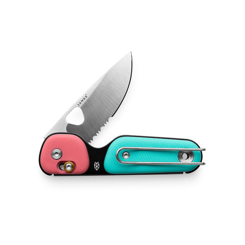 THE JAMES BRAND THE REDSTONE SERRATED - CORAL & TURQUOISE