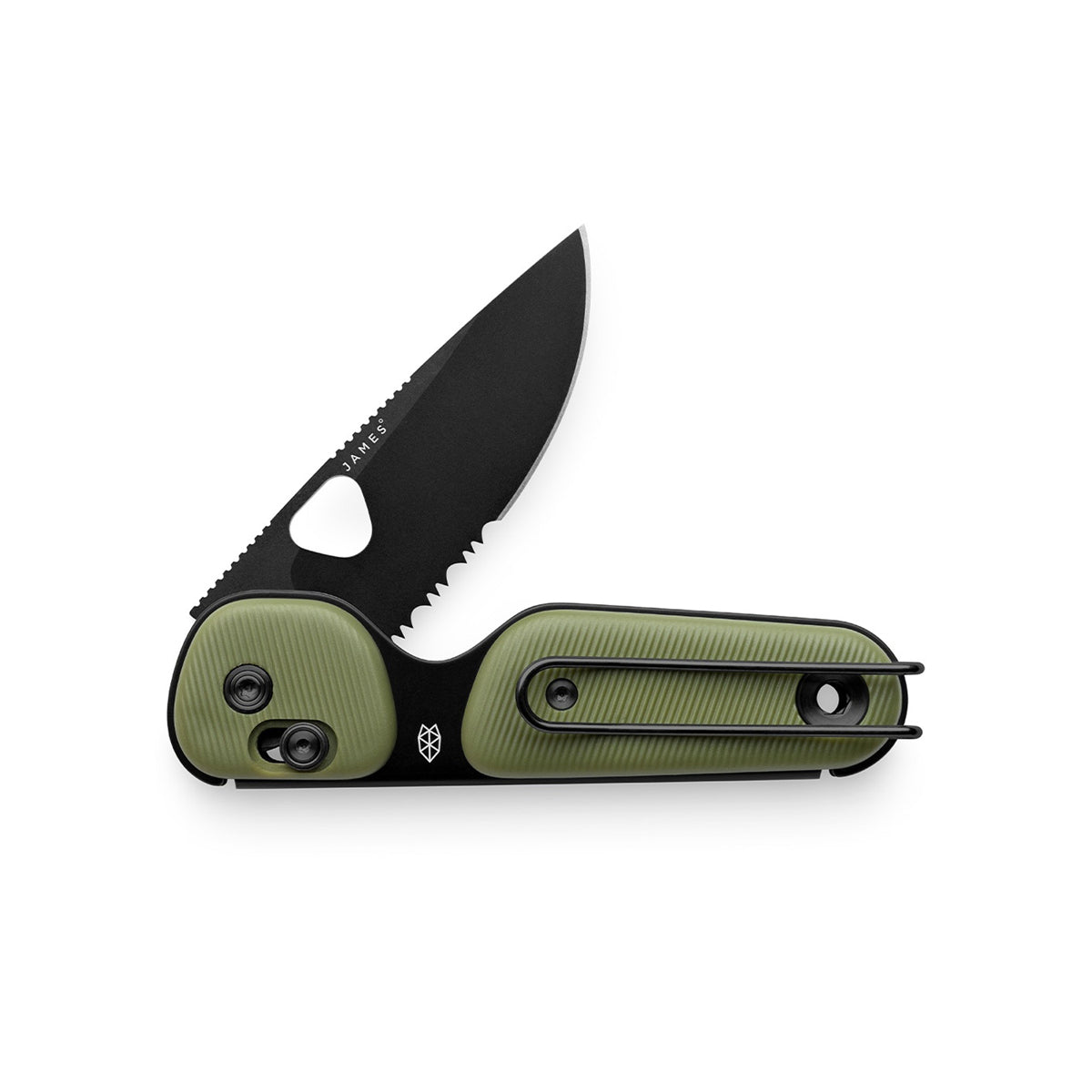 THE JAMES BRAND THE REDSTONE SERRATED - OD GREEN & BLACK