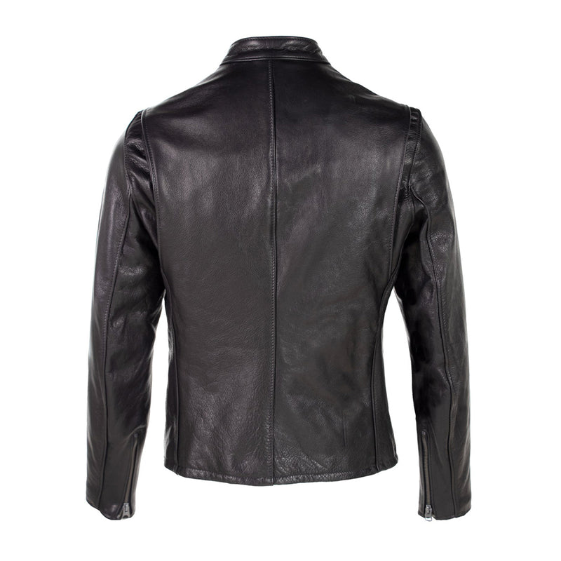SCHOTT NYC WAXED NATURAL PEBBLED COWHIDE CAFÉ JACKET – Reserve