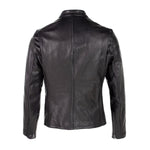 SCHOTT NYC WAXED NATURAL PEBBLED COWHIDE CAFÉ JACKET