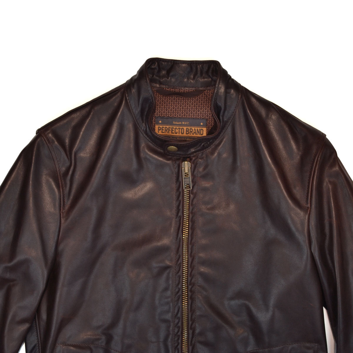 SCHOTT NYC MISSION P571 UNLINED CAFE JACKET - BROWN – Reserve Supply Company