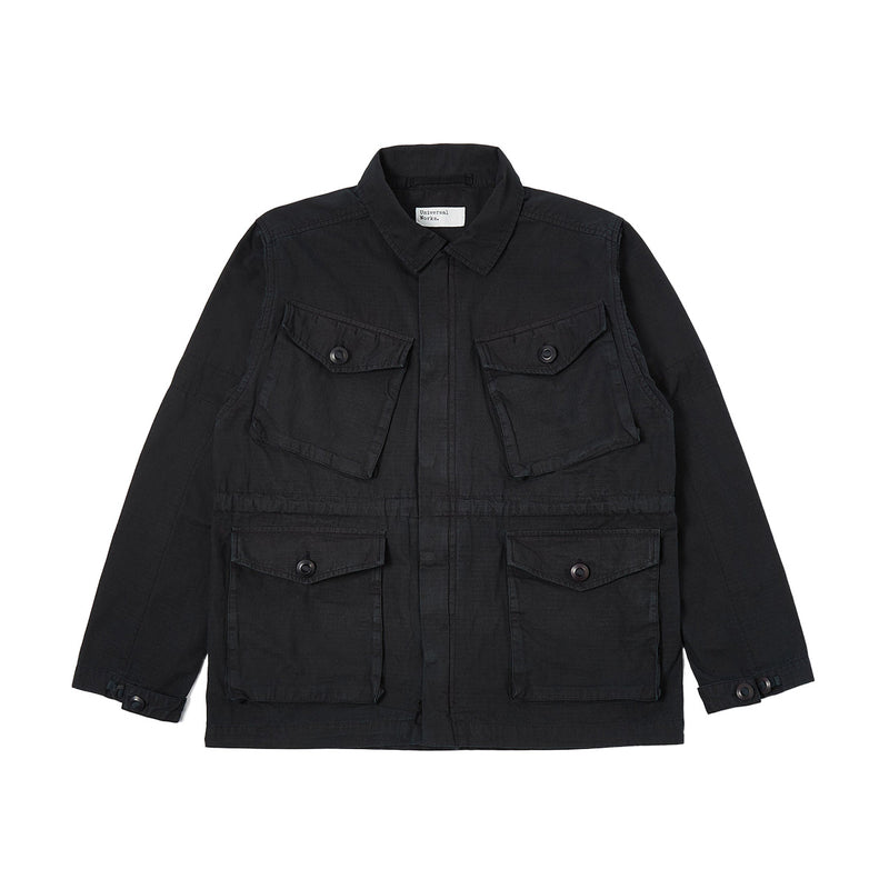 UNIVERSAL WORKS PEACENIK JACKET HEAVY RIPSTOP - BLACK