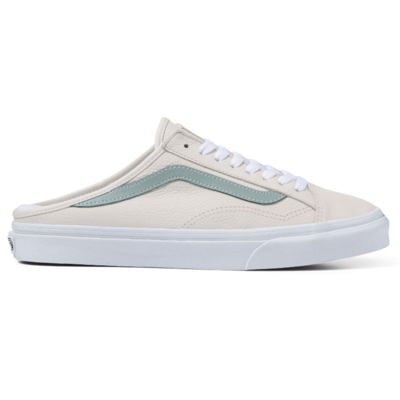 VANS STYLE 36 LEATHER MULE - TRUE WHITE / GREEN MILIEU